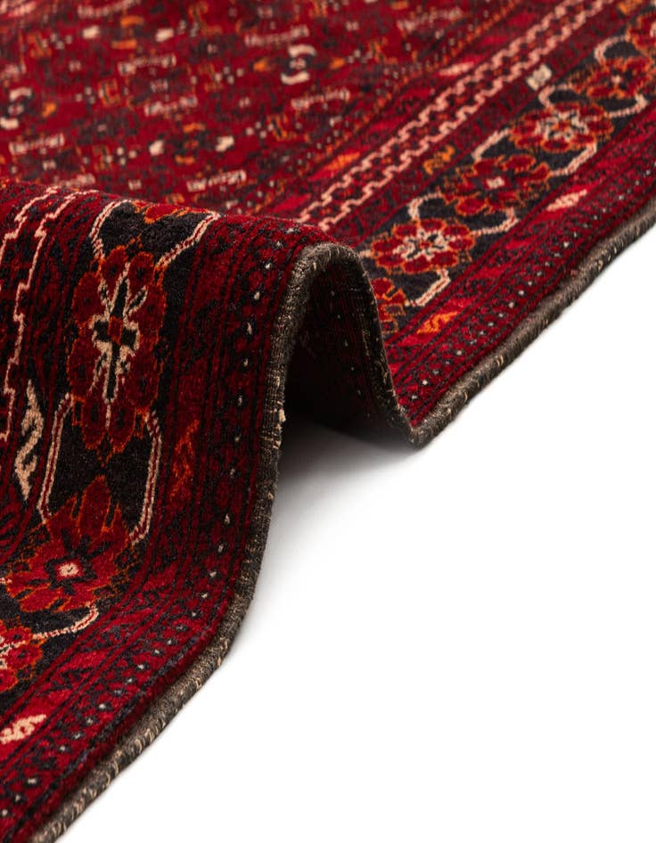 Detail image of  3' 5 x 6' 5  Hand Knotted Afghan Akhche Wool Rug