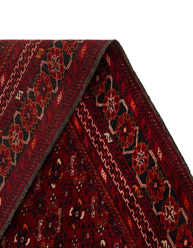 Detail image of  3' 5 x 6' 5  Hand Knotted Afghan Akhche Wool Rug