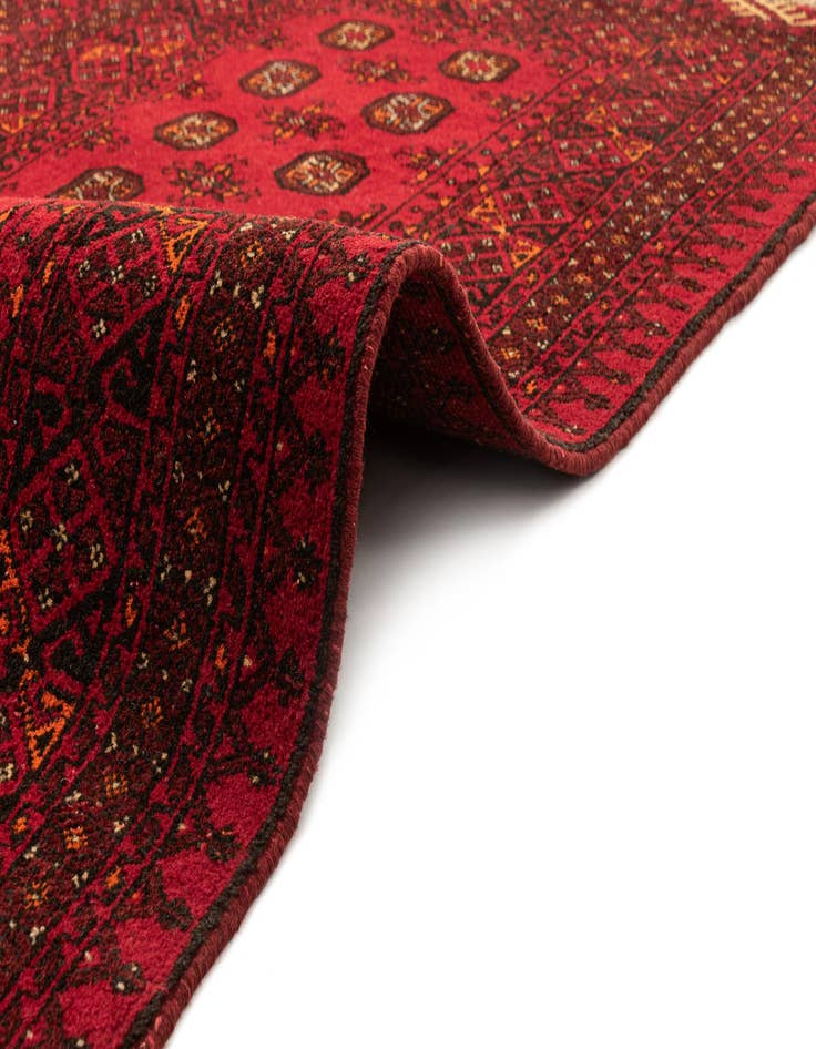 Detail image of  3' 4 x 6'  Hand Knotted Afghan Akhche Wool Rug