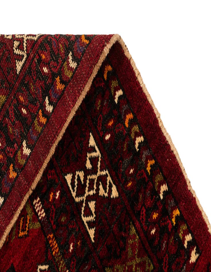 Detail image of  3' x 5' 1  Hand Knotted Afghan Akhche Wool Rug