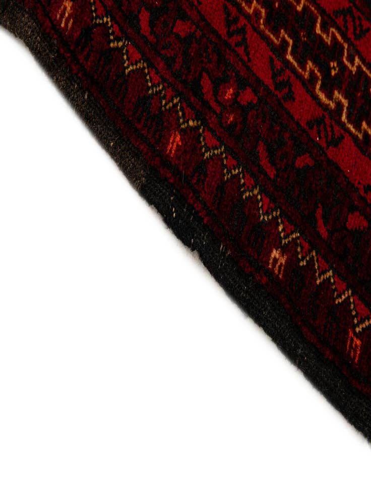 Detail image of  5' 2 x 7' 6  Hand Knotted Afghan Akhche Oriental Wool Rug