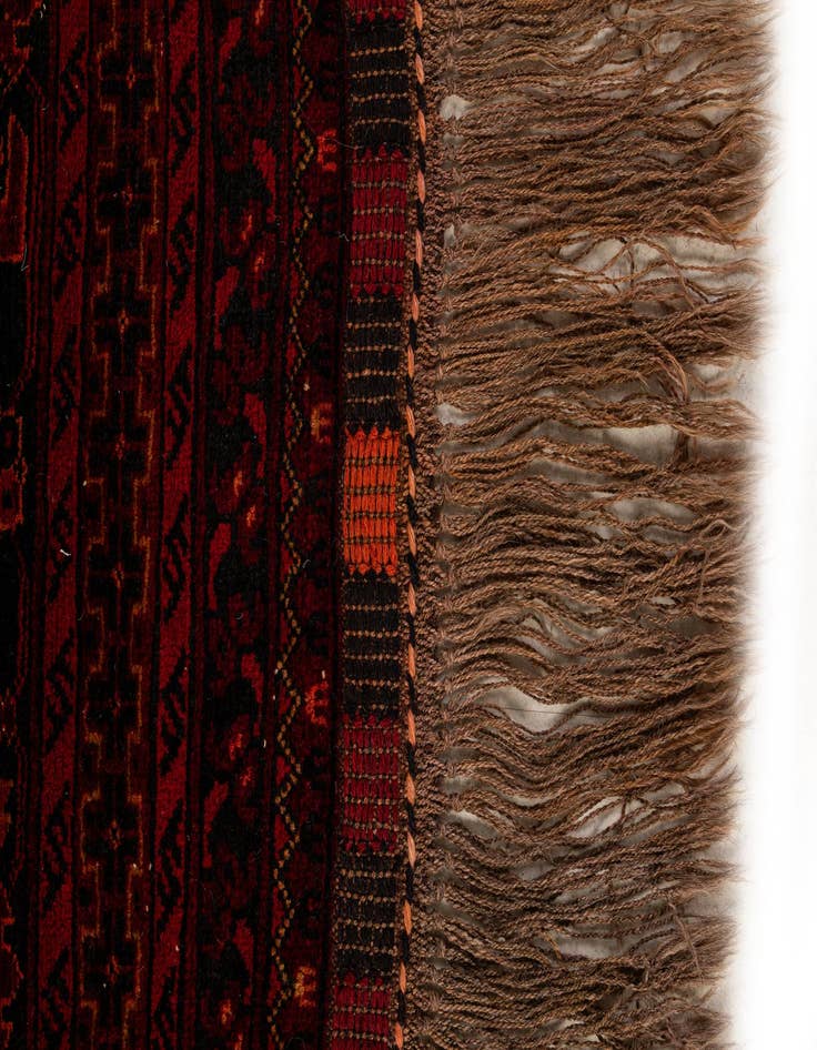 Detail image of  5' 2 x 7' 6  Hand Knotted Afghan Akhche Oriental Wool Rug