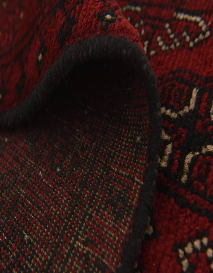 Detail image of 3' 3 x 4' 7 Hand Knotted Afghan Akhche Wool Rug