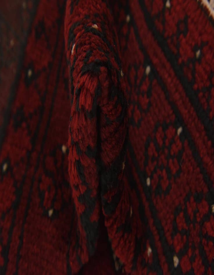 Detail image of 3' 3 x 4' 7 Hand Knotted Afghan Akhche Wool Rug