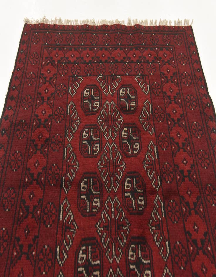 Detail image of 3' 3 x 4' 7 Hand Knotted Afghan Akhche Wool Rug