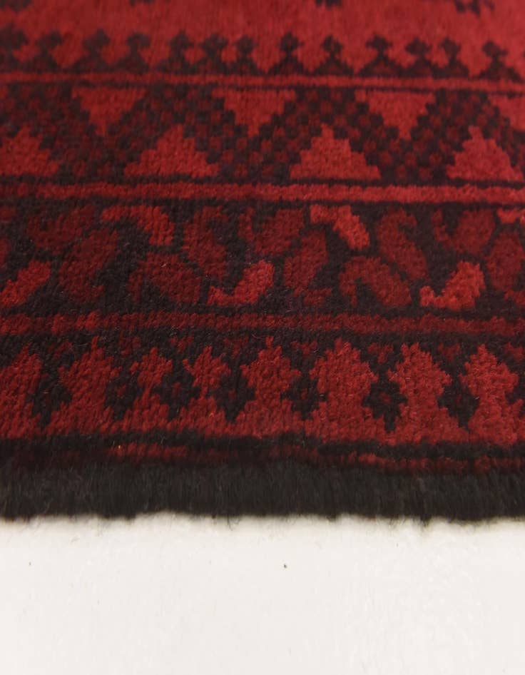 Detail image of  3' 4 x 5' 3  Hand Knotted Afghan Akhche Wool Rug