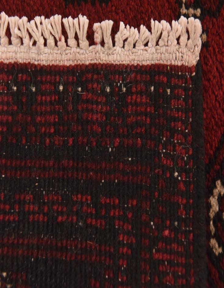 Detail image of  3' 2 x 4' 10  Hand Knotted Afghan Akhche Wool Rug