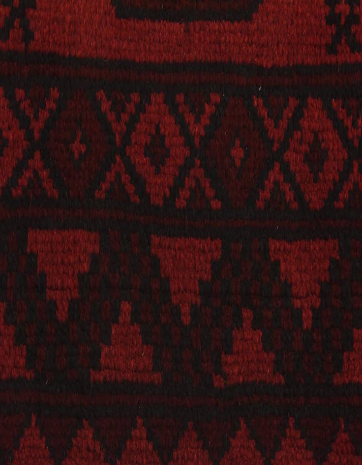 Detail image of  3' 3 x 4' 9  Hand Knotted Afghan Akhche Wool Rug