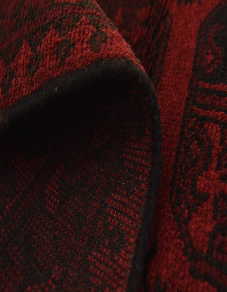 Detail image of  3' 1 x 4' 10  Hand Knotted Afghan Akhche Wool Rug