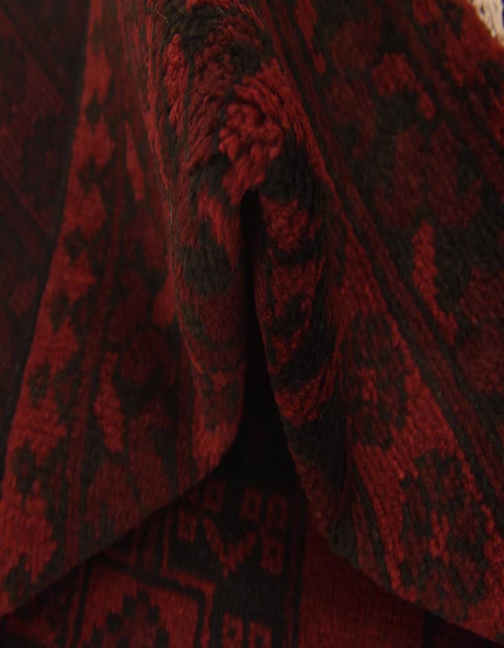 Detail image of  3' 1 x 4' 10  Hand Knotted Afghan Akhche Wool Rug