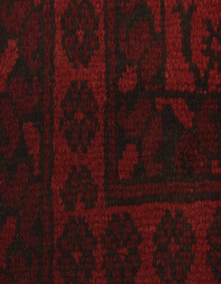 Detail image of  3' 1 x 4' 10  Hand Knotted Afghan Akhche Wool Rug