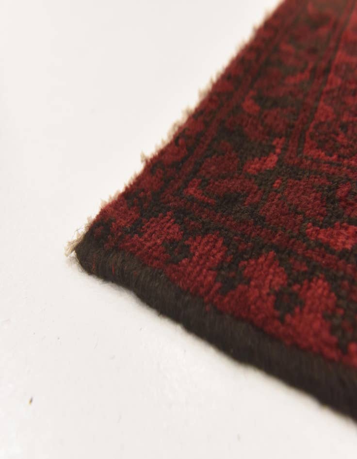 Detail image of  3' 1 x 4' 10  Hand Knotted Afghan Akhche Wool Rug