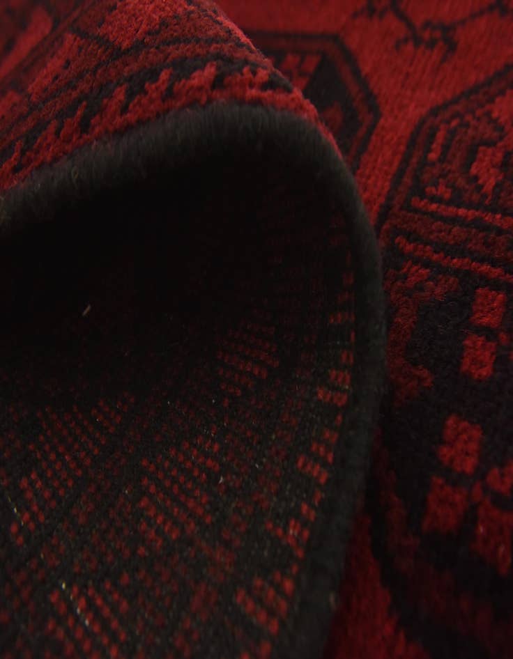 Detail image of 3' 3 x 4' 10 Hand Knotted Afghan Akhche Wool Rug