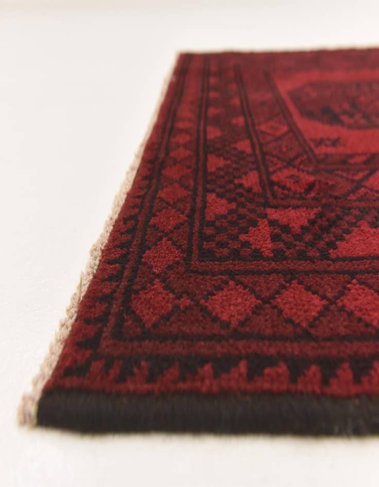 Detail image of 3' 3 x 4' 10 Hand Knotted Afghan Akhche Wool Rug