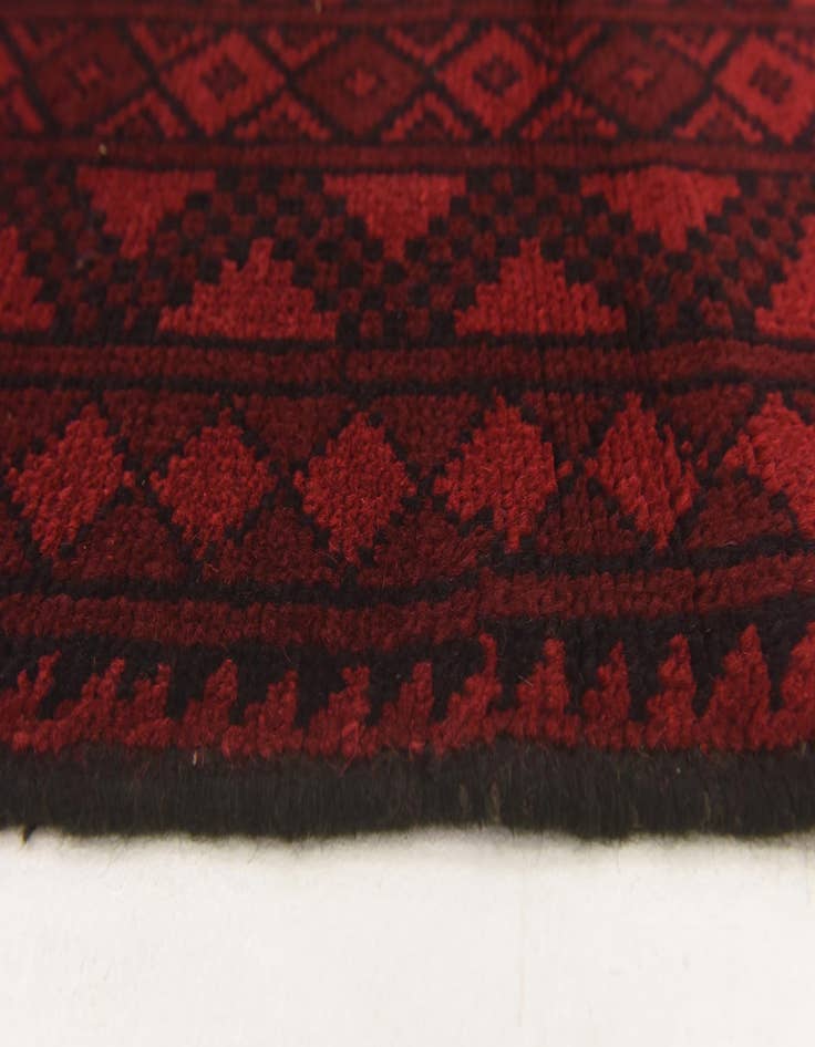Detail image of 3' 3 x 4' 10 Hand Knotted Afghan Akhche Wool Rug