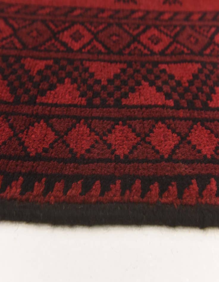 Detail image of  3' 3 x 4' 8  Hand Knotted Afghan Akhche Wool Rug