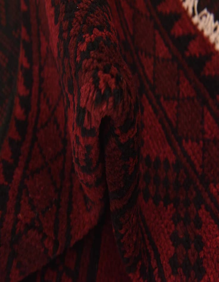 Detail image of 3' 2 x 4' 9 Hand Knotted Afghan Akhche Wool Rug