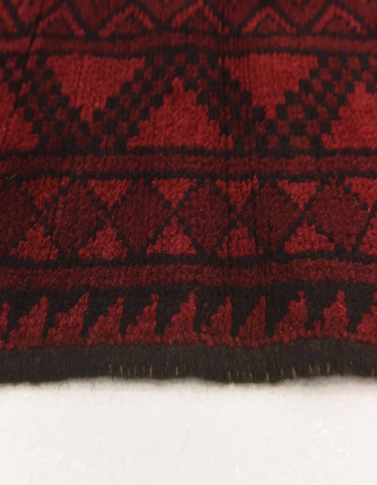 Detail image of 3' 2 x 4' 9 Hand Knotted Afghan Akhche Wool Rug