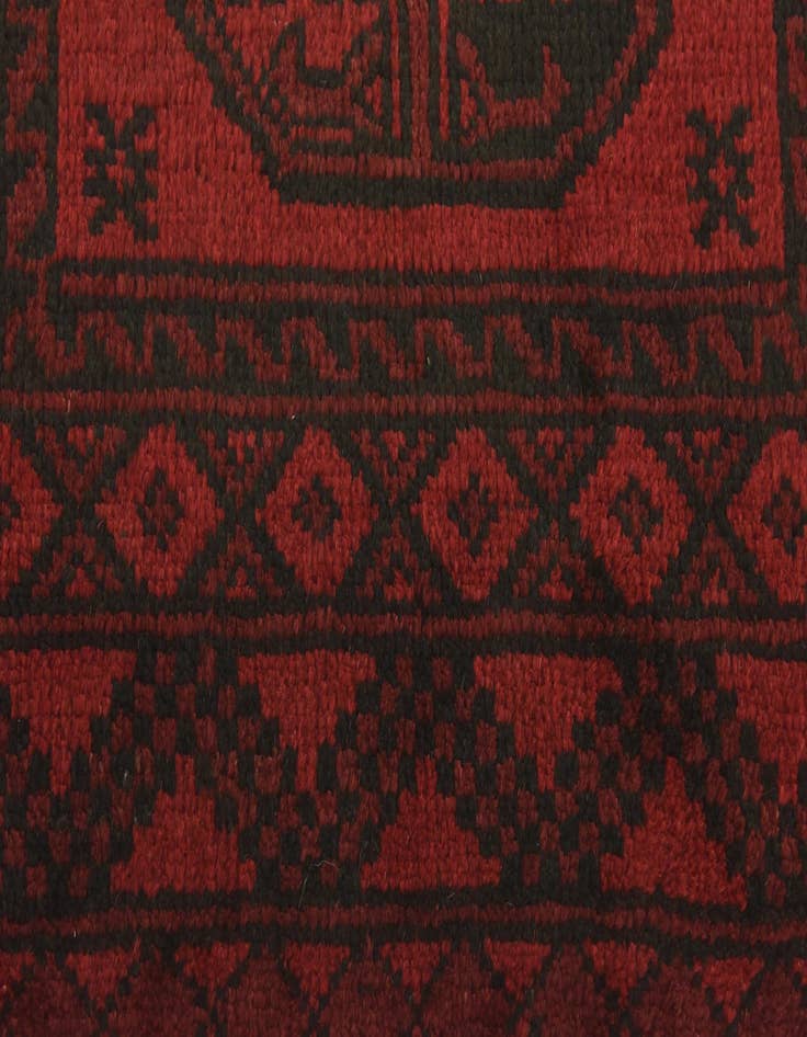 Detail image of  3' 3 x 4' 10  Hand Knotted Afghan Akhche Wool Rug