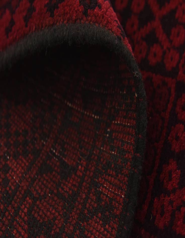 Detail image of  3' 3 x 4' 11  Hand Knotted Afghan Akhche Wool Rug