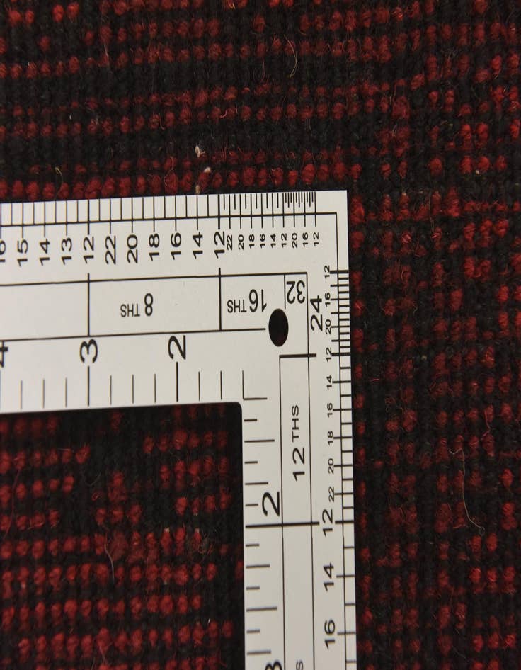 Detail image of  3' 4 x 4' 10  Hand Knotted Afghan Akhche Wool Rug