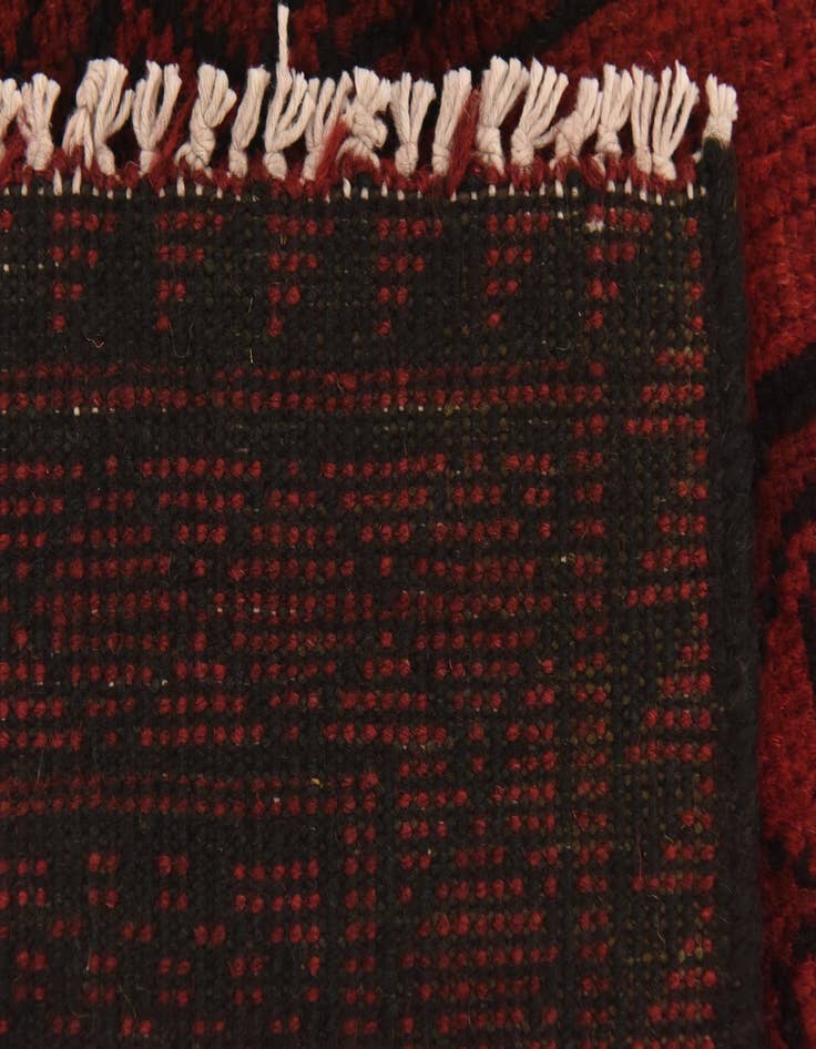 Detail image of  3' 3 x 4' 9  Hand Knotted Afghan Akhche Wool Rug