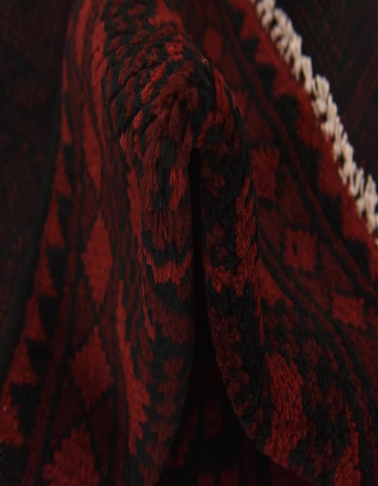 Detail image of  3' 3 x 4' 10  Hand Knotted Afghan Akhche Wool Rug