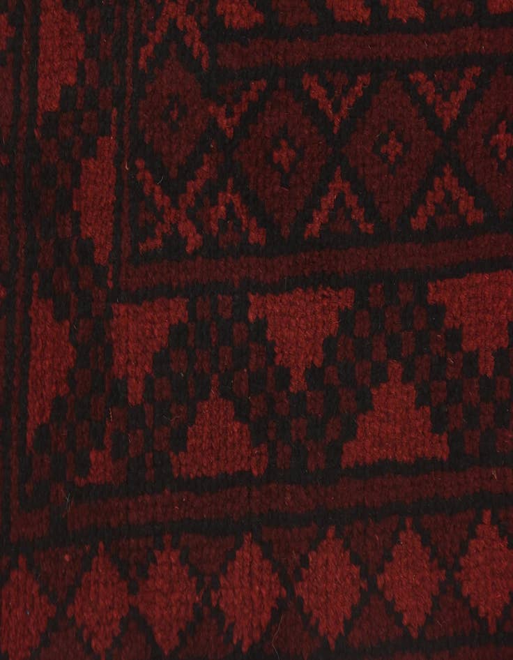 Detail image of  3' 3 x 4' 10  Hand Knotted Afghan Akhche Wool Rug