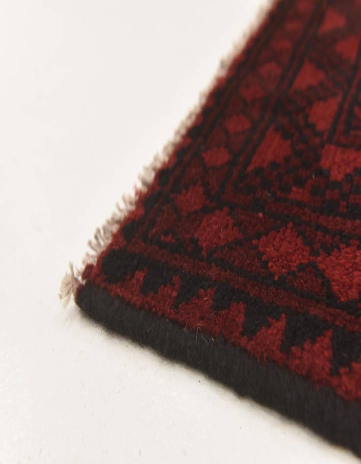 Detail image of  3' 3 x 4' 10  Hand Knotted Afghan Akhche Wool Rug