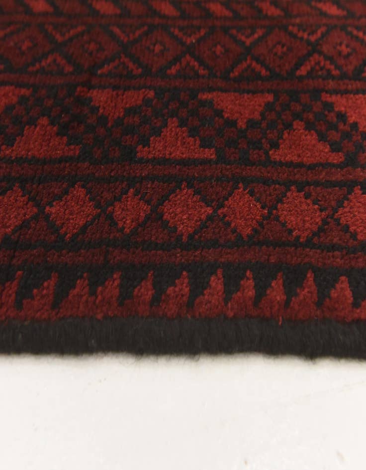 Detail image of  3' 3 x 4' 10  Hand Knotted Afghan Akhche Wool Rug