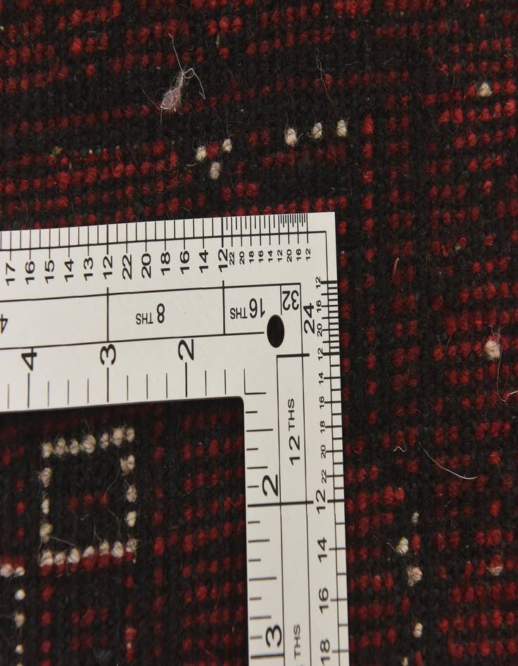 Detail image of  3' 3 x 4' 9  Hand Knotted Afghan Akhche Wool Rug