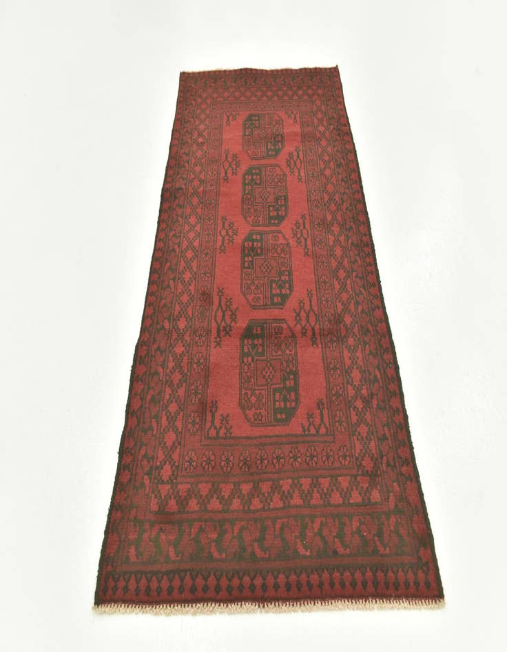 Detail image of  3' 3 x 6' 4  Hand Knotted Afghan Akhche Wool Rug