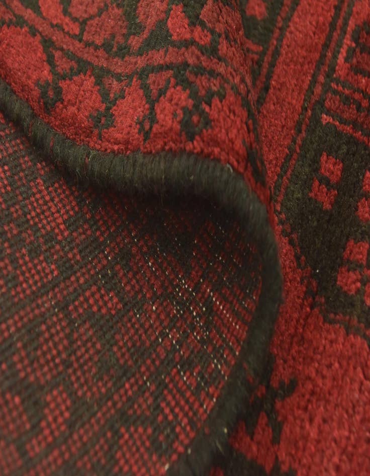 Detail image of  3' 3 x 6' 4  Hand Knotted Afghan Akhche Wool Rug