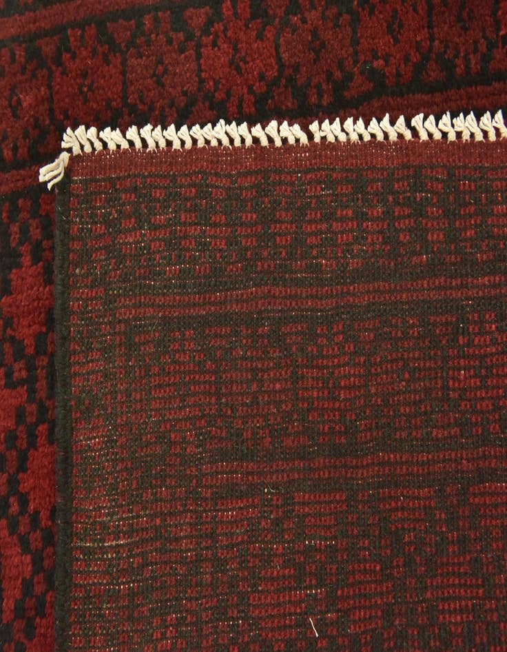 Detail image of  3' 5 x 6' 3  Hand Knotted Afghan Akhche Wool Rug