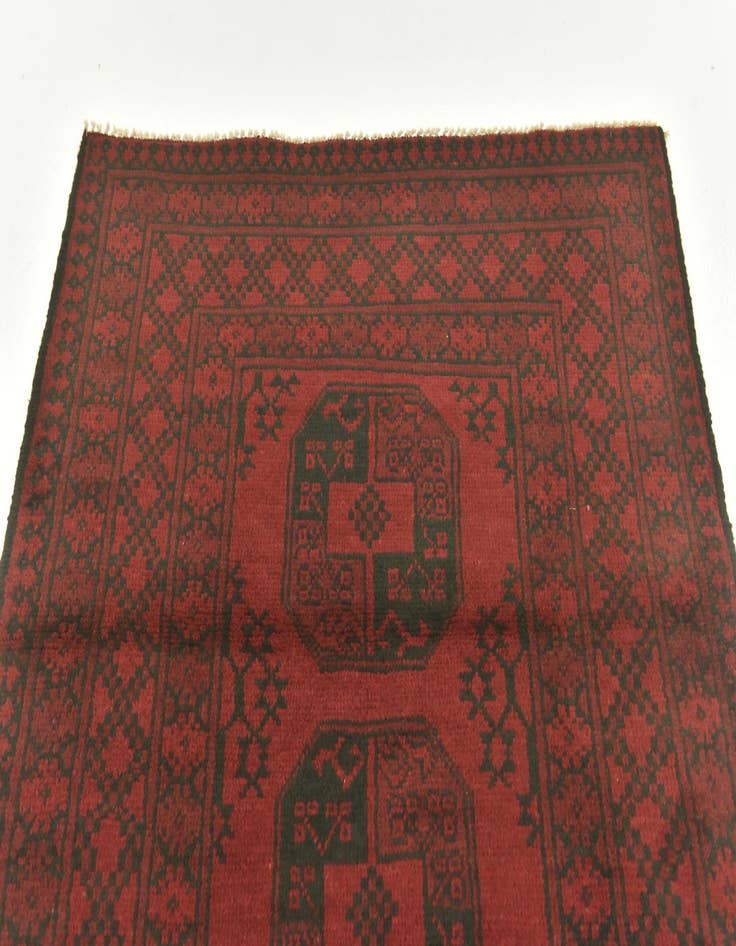 Detail image of  3' 5 x 6' 3  Hand Knotted Afghan Akhche Wool Rug