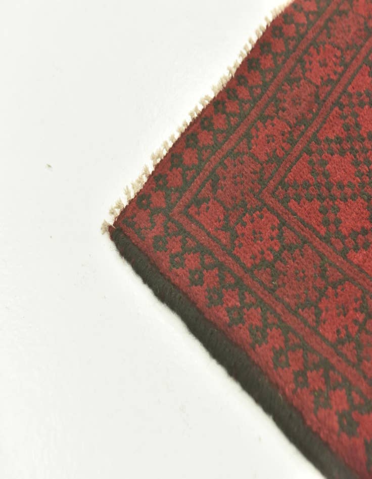 Detail image of  3' 5 x 6' 3  Hand Knotted Afghan Akhche Wool Rug