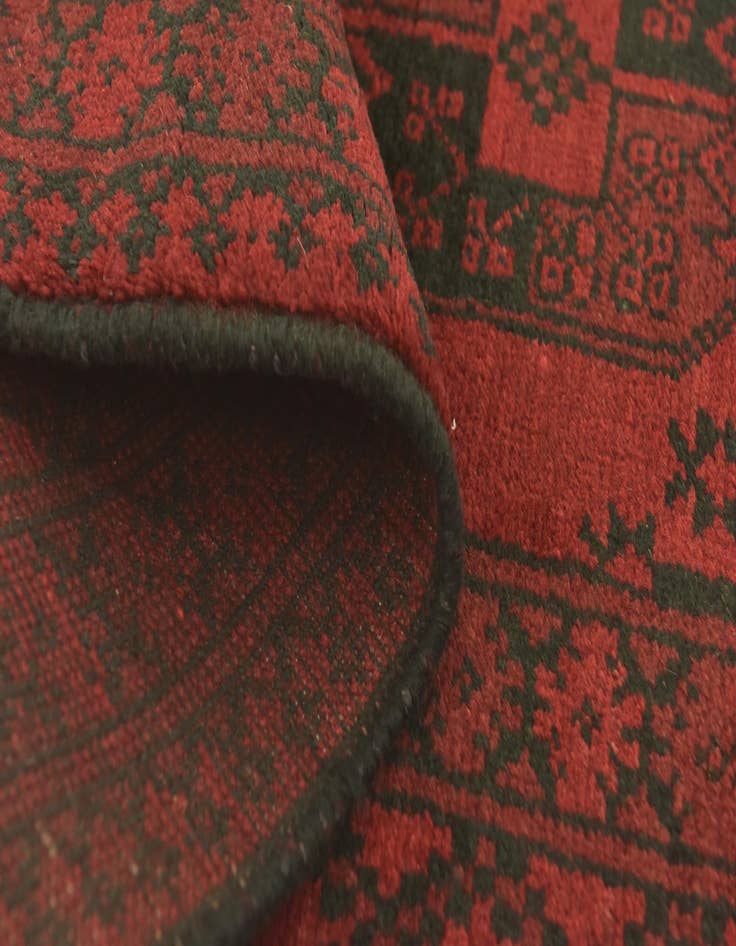 Detail image of  3' 5 x 6' 3  Hand Knotted Afghan Akhche Wool Rug