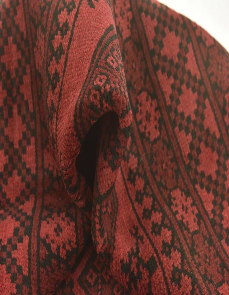 Detail image of 4' 10 x 6' 3 Hand Knotted Afghan Akhche Wool Rug