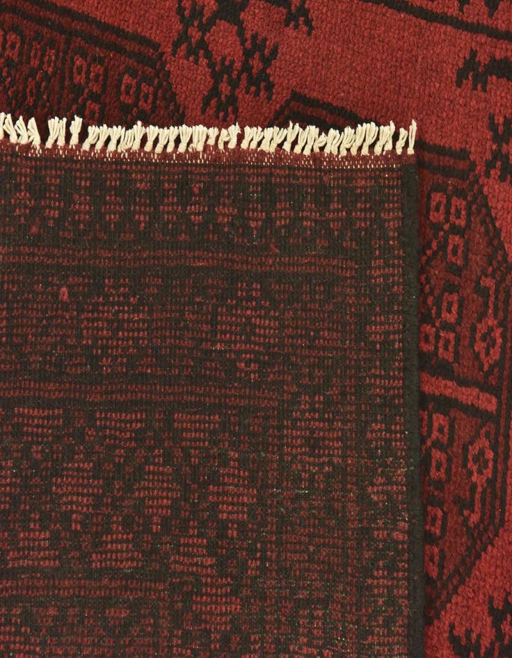 Detail image of 4' 10 x 6' 3 Hand Knotted Afghan Akhche Wool Rug