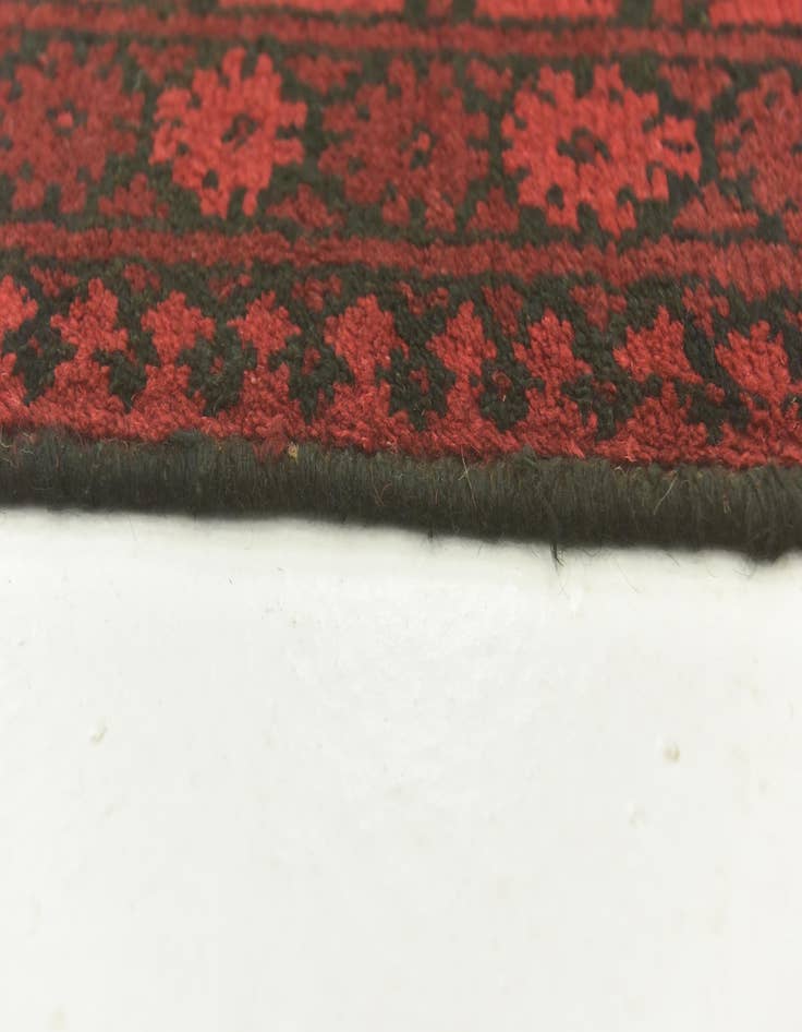 Detail image of  5' x 6' 5  Hand Knotted Afghan Akhche Wool Rug