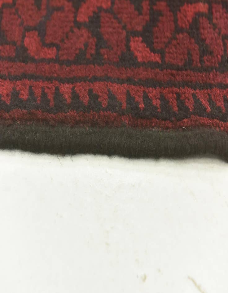 Detail image of  5' x 6' 5  Hand Knotted Afghan Akhche Wool Rug