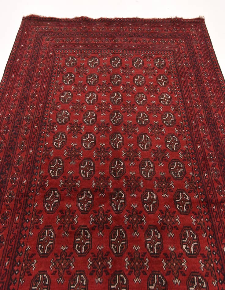 Detail image of 5' 5 x 8' Hand Knotted Afghan Akhche Wool Rug