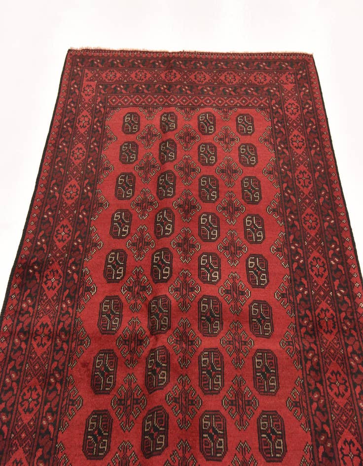 Detail image of 4' 10 x 6' 6 Hand Knotted Afghan Akhche Wool Rug