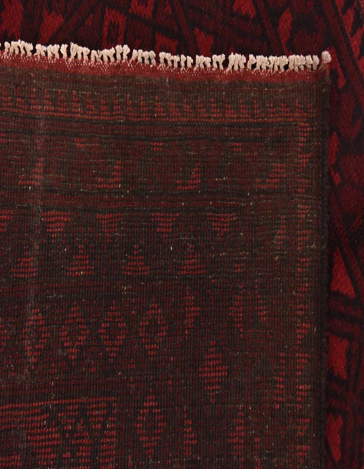 Detail image of  4' 11 x 6' 5  Hand Knotted Afghan Akhche Wool Rug