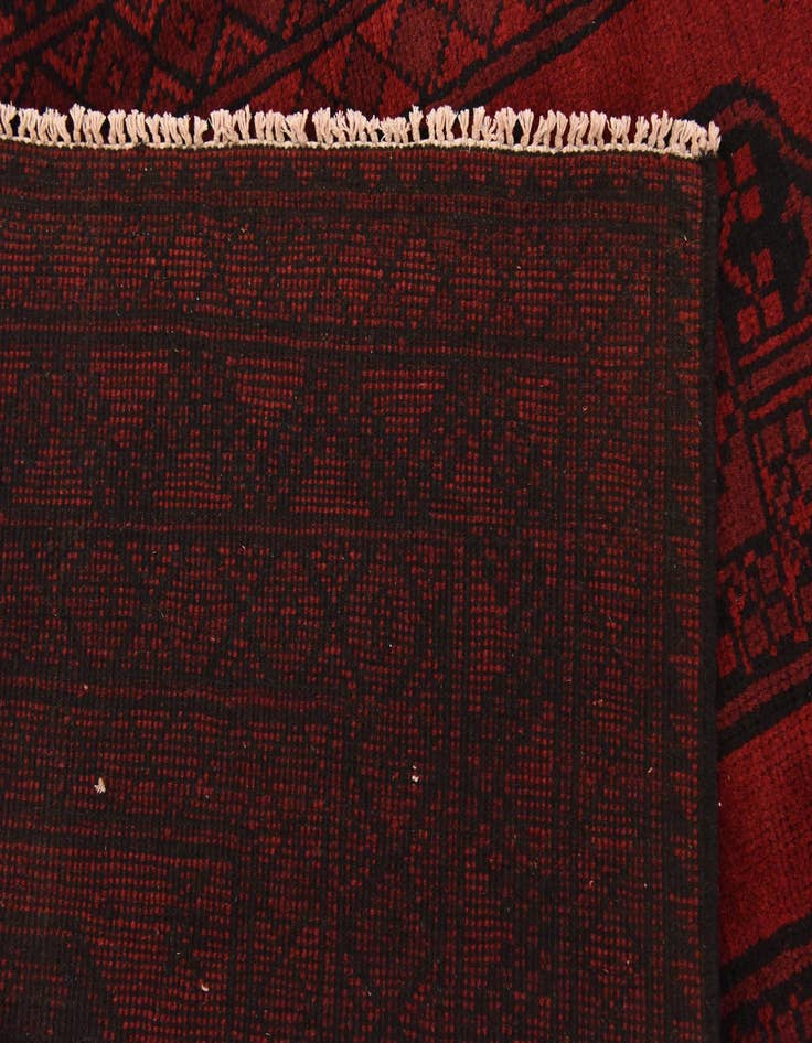 Detail image of  4' 11 x 6' 4  Hand Knotted Afghan Akhche Wool Rug