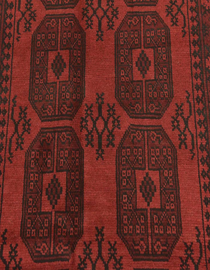 Detail image of  4' 9 x 6' 3  Hand Knotted Afghan Akhche Wool Rug