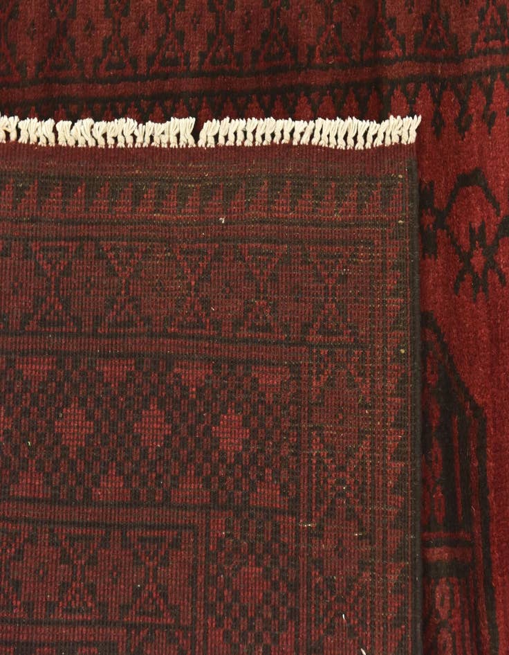 Detail image of  5' x 6' 4  Hand Knotted Afghan Akhche Wool Rug