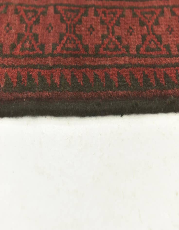 Detail image of  5' x 6' 4  Hand Knotted Afghan Akhche Wool Rug