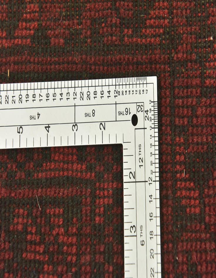 Detail image of  4' 9 x 6' 6  Hand Knotted Afghan Akhche Wool Rug