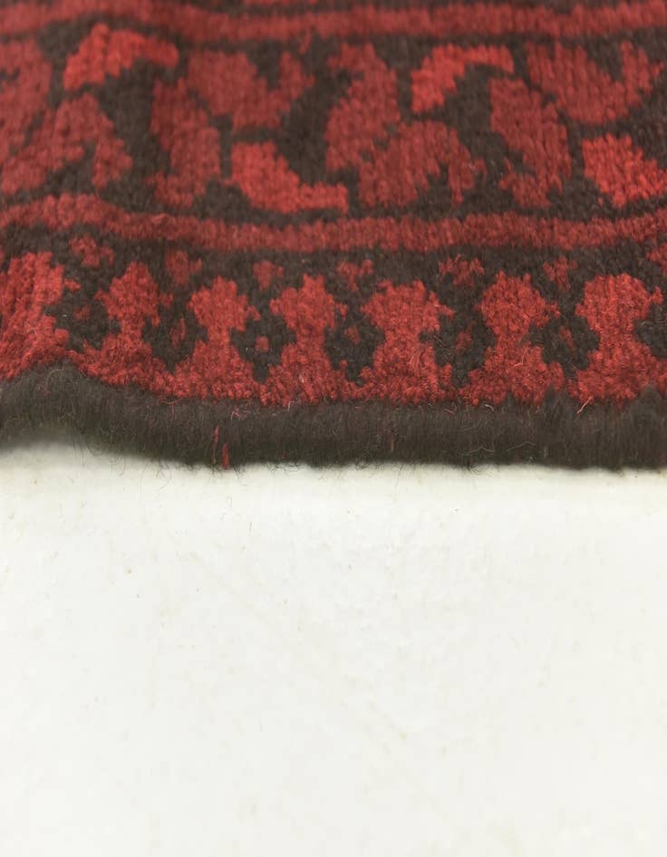 Detail image of  4' 9 x 6' 6  Hand Knotted Afghan Akhche Wool Rug